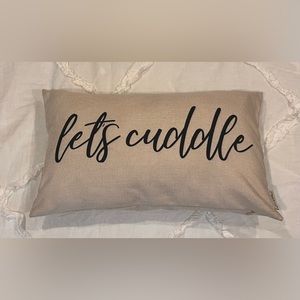 NWOT Meekio Let’s Cuddle accent pillow with removable pillow